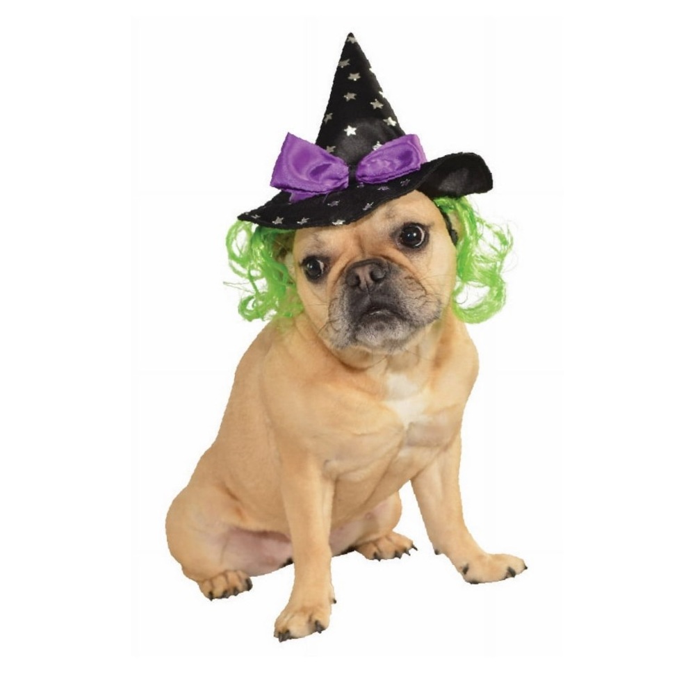 Pet Halloween Costume Accessory Purple Witch Hat For Dog or Cat